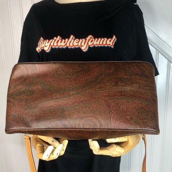 ETRO Milano Red Paisley Top Zipper Crossbody Shoulder Bag Stunning Condition - Picture 3 of 16